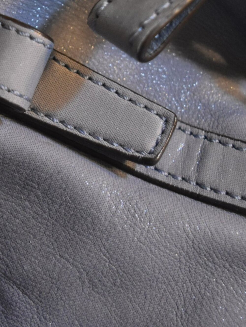 Coach Madison Sophia Slate Metallic Leather Satchel F22563 Convertible Shoulder - Picture 5 of 13